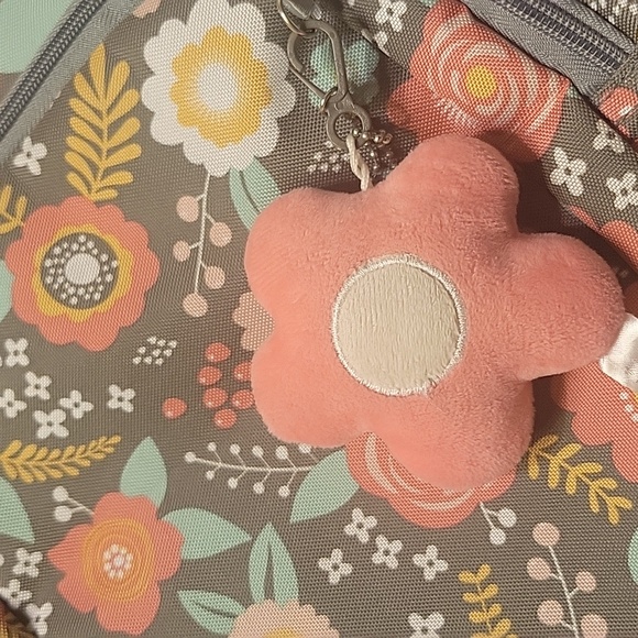 Crckt Kids' 16.5" Backpack with Comfort Padding, Reinforced Base - Grey Floral. - Picture 3 of 8